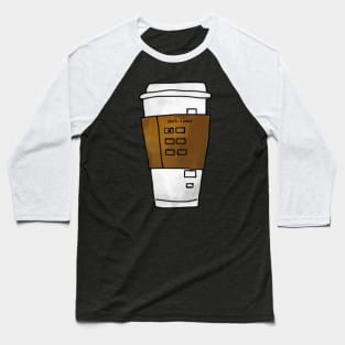 Dark Roast Coffee Takeout Cup Baseball T-Shirt